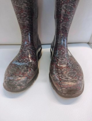 Botas de agua estampado flores
