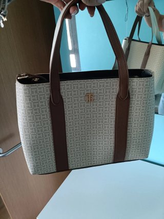 Bolso Tote Tommy Hilfiger Beige y Marrón