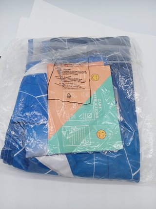 Juego de cama de 90 x 190 cm, diseño de fútbol, color azul, funda nórdica para 1 persona, estampado