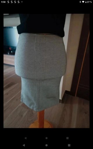 Falda tubo Stradivarius gris T.M
