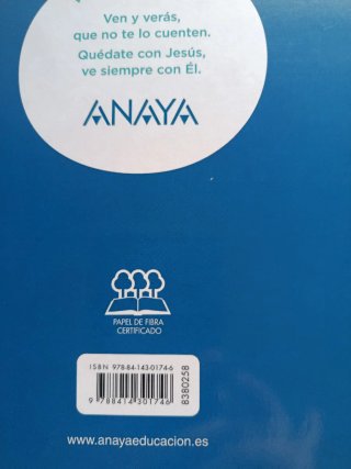Libro religión tercero de primaria Anaya