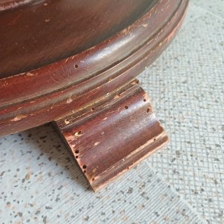 Mesa auxiliar mármol y madera antigua