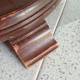 Mesa auxiliar mármol y madera antigua