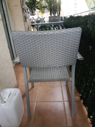 Sedie da giardino in metallo e vimini