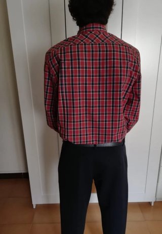Camicia uomo Zara quadri rossi e blu