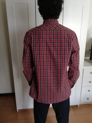 Camicia uomo Zara quadri rossi e blu