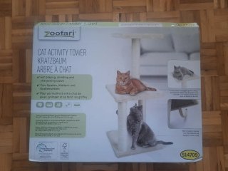 Torre para gatos beige