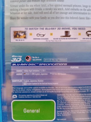 Blu-ray 3D A Pequena Sereia