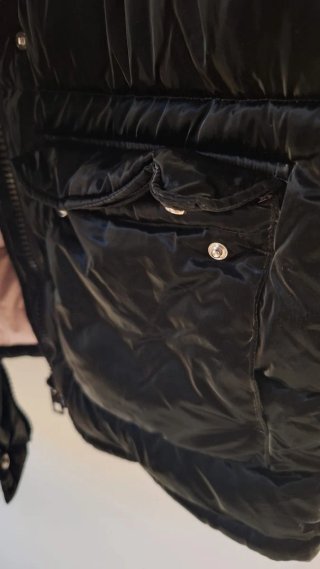 Anorak Mango Charol Negro Talla M