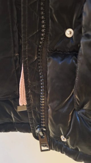 Anorak Mango Charol Negro Talla M