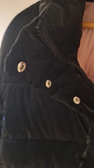 Anorak Mango Charol Negro Talla M