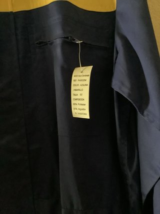 Mono de trabajo azul y amarillo talla 52