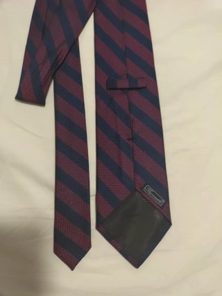 Corbata Faconnable Rayas Azul y Rojo