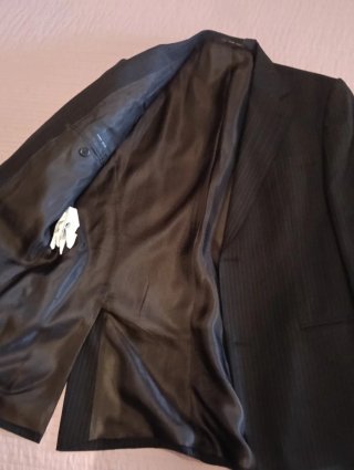 Traje de chaqueta rayas negro
