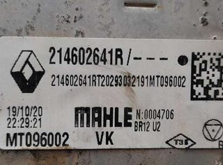 Radiador de agua renault 214602641r clio v 1338958