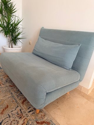 Sillón cama individual verde agua