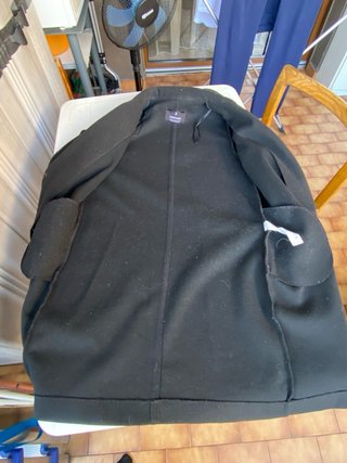 Cappotto donna nero 1 bottone 2 tasche