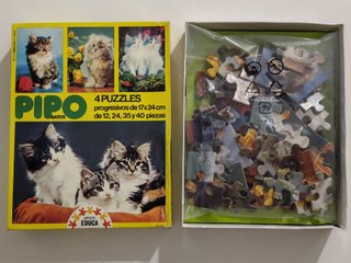 Puzzle Pipo Gatos - 4 Puzzles Infantiles - Años 70