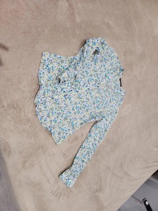 Camisa floral manga larga