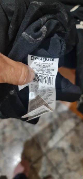 Vestido Desigual Negro Estampado ,blanco y negro.