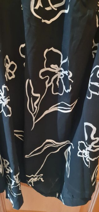 Vestido Desigual Negro Estampado ,blanco y negro.
