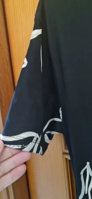 Vestido Desigual Negro Estampado ,blanco y negro.