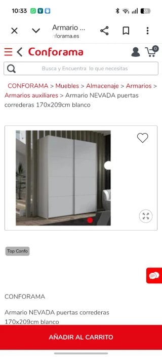 Armario blanco y gris