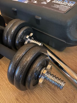 Set Mancuernas 15kg Hierro Fundido