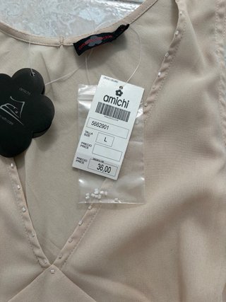Top sin mangas Amichi beige talla L