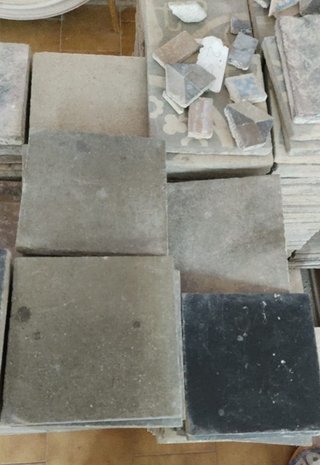 Baldosa Mosaico Hidráulico, incrustada, y barro