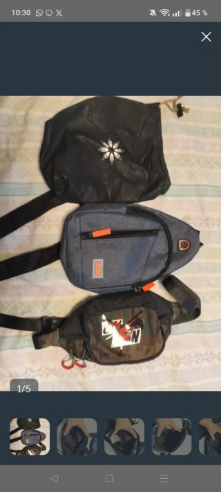 Lote 2 bandoleras/neceseres deportivos
