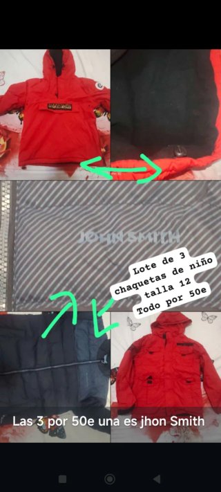 Lote 3 chaquetas niño talla 12