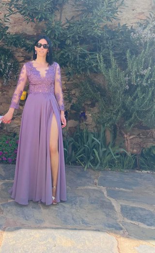 Vestido de ceremonia morado