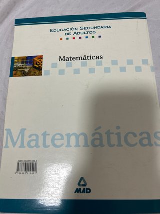 Matemáticas. Educación secundaria de adultos. M...