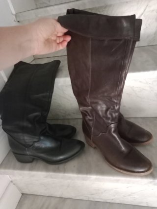 2 Paia Stivali Donna Tg 37