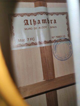 Guitarra Alhambra 7FC