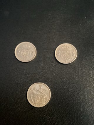 Lote 3 monedas 5 pesetas