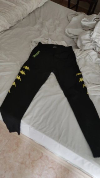 Chándal Kappa Reebok Negro y Amarillo