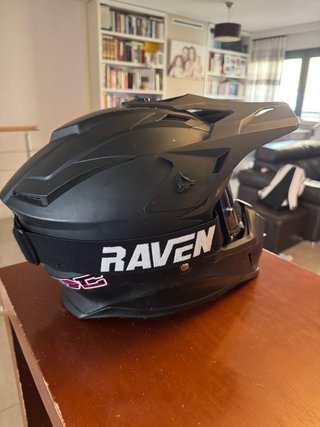 Casco Motocross Raven Negro