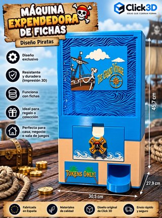 Máquina expendedora de fichas pirata