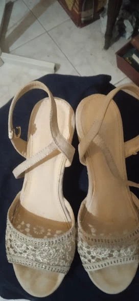 Sandali estivi donna beige 37 zeppa