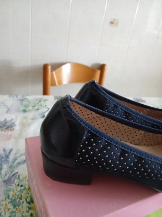 Ballerine donna blu con fiocco