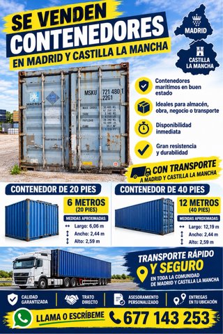 Contenedores marítimos en buen estado