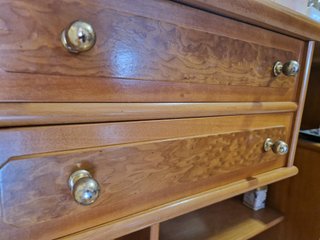 Recibidor antiguo madera y cristal
