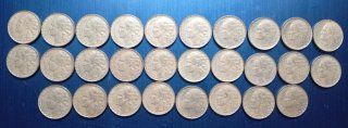 Lote 28 monedas 1 peseta 1937 República