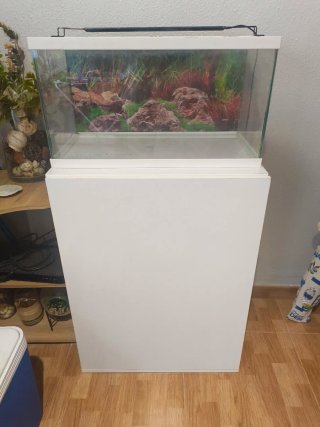 Acuario 60L Blanco + Mueble Acuario
