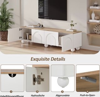 Mueble TV blanco efecto madera NUEVO