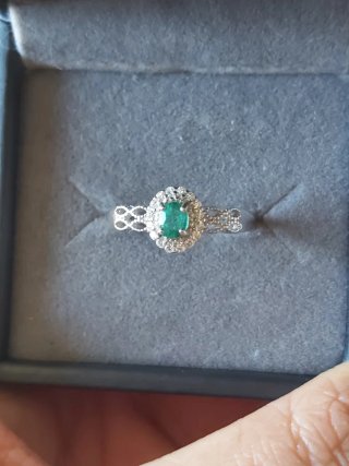 Anillo esmeralda plata