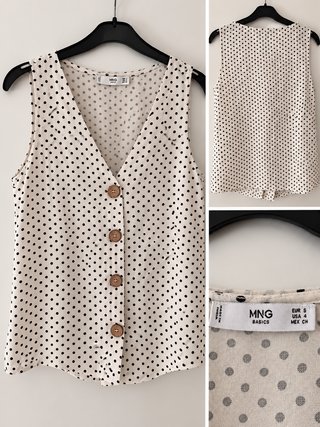 Blusa lunares Mango Talla S