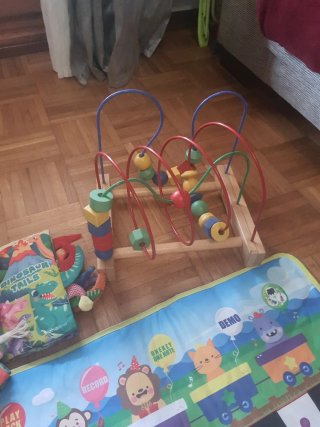 Lote Juguetes Bebé: Piano, Aro, Cuentas